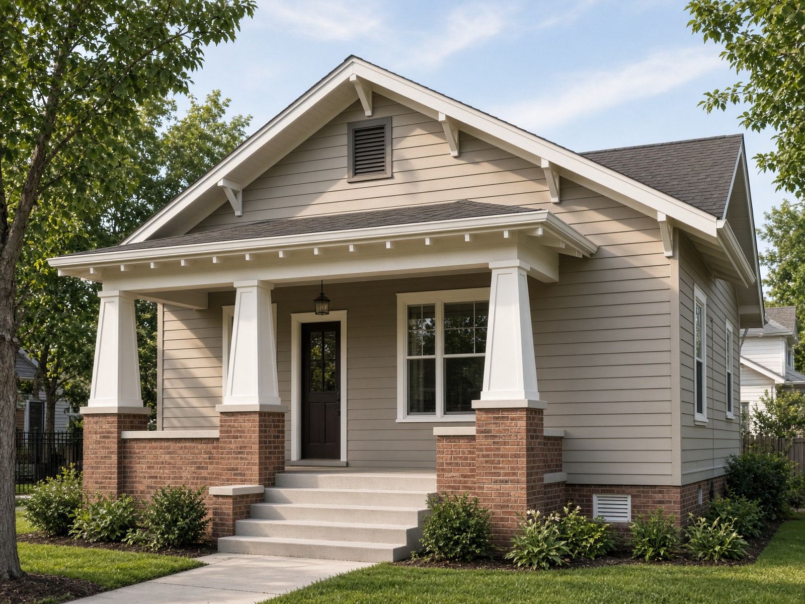 Fiber-cement siding on a craftsman bungalow